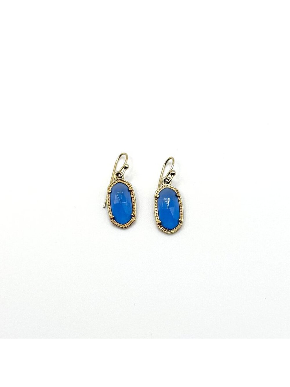 Kendra Scott Gold-Tone Drop Earrings With Blue Stones